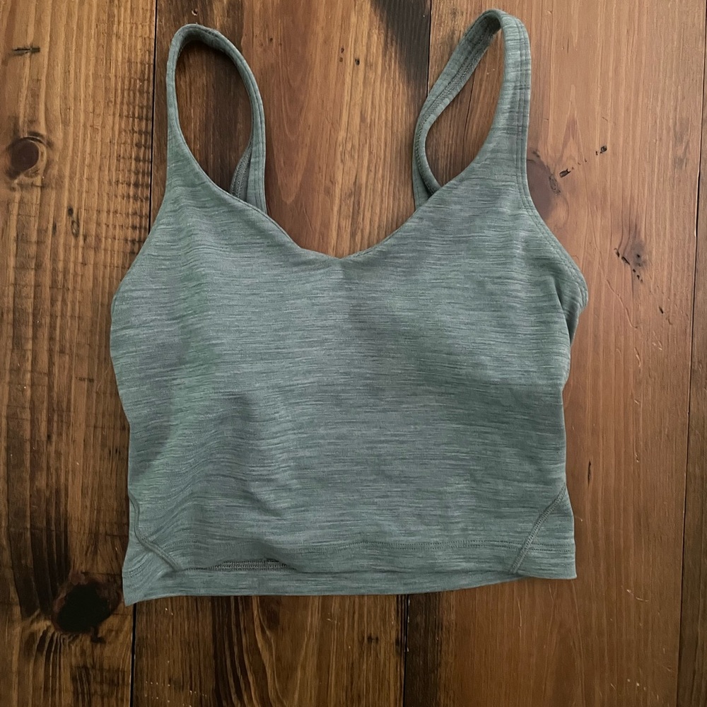 GREEN ALIGN TANK SIZE 2 PERFECT CONDITION (bra padding replaced)